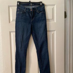 7 For All Mankind Roxanne Dark Wash Skinny Jeans Size 25